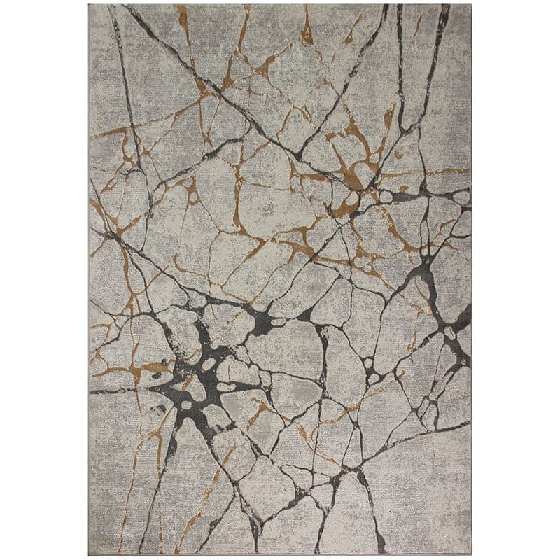 Creak Pattern Rug Star Modern Beige Crack Rug - Kristal Carpets