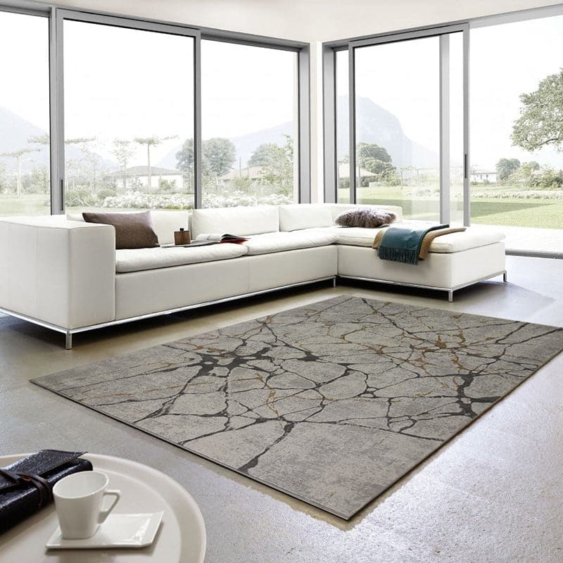 Star Modern Beige Crack Rug - Kristal Carpets