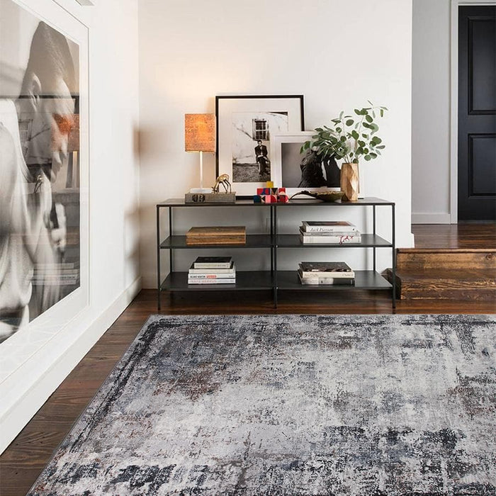 Diva Black Trace Rug - Kristal Carpets
