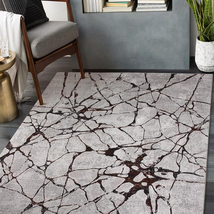 Star Modern Tex Grey Rug - Kristal Carpets