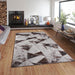 Star Modern Black Puzzle Rug - Kristal Carpets
