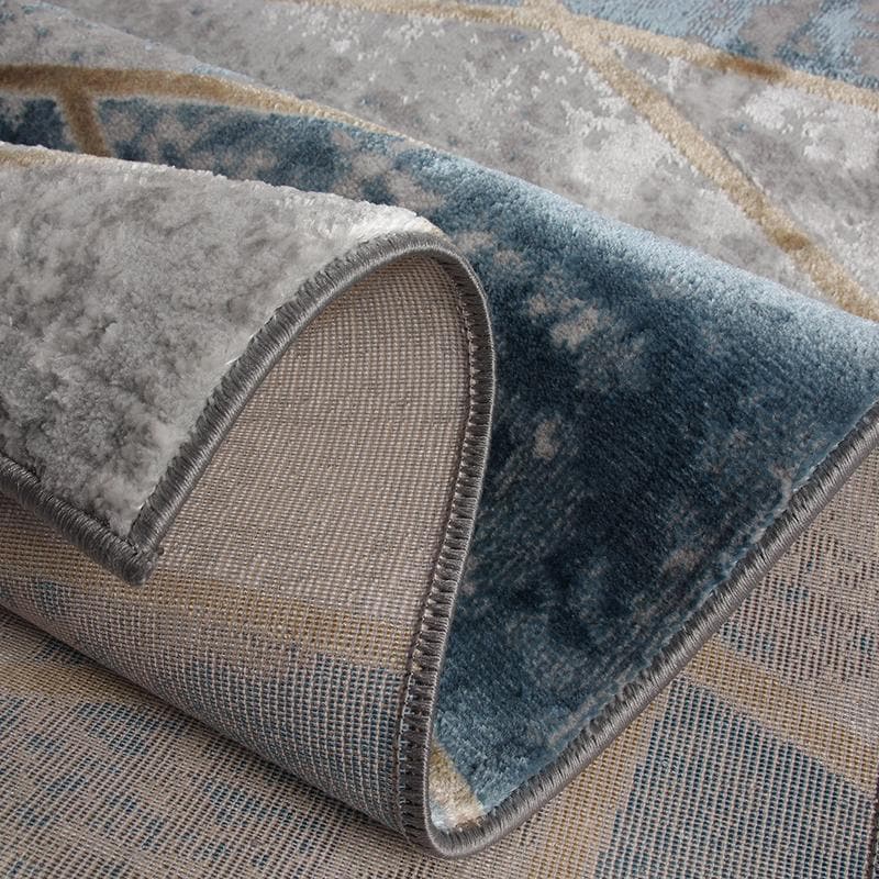 Star Modern Grey Navy Rug - Kristal Carpets