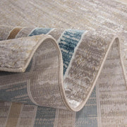 Star Modern Blue Frame Rug - Kristal Carpets