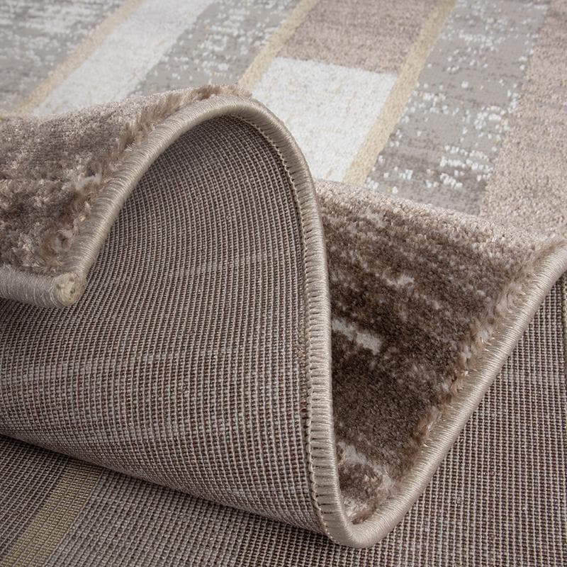 Star Modern Dark Brown Frame Rug - Kristal Carpets