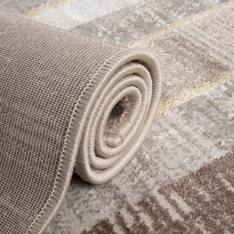 Star Modern Dark Brown Frame Rug - Kristal Carpets