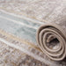 Star Modern Turquoise Frame Rug - Kristal Carpets