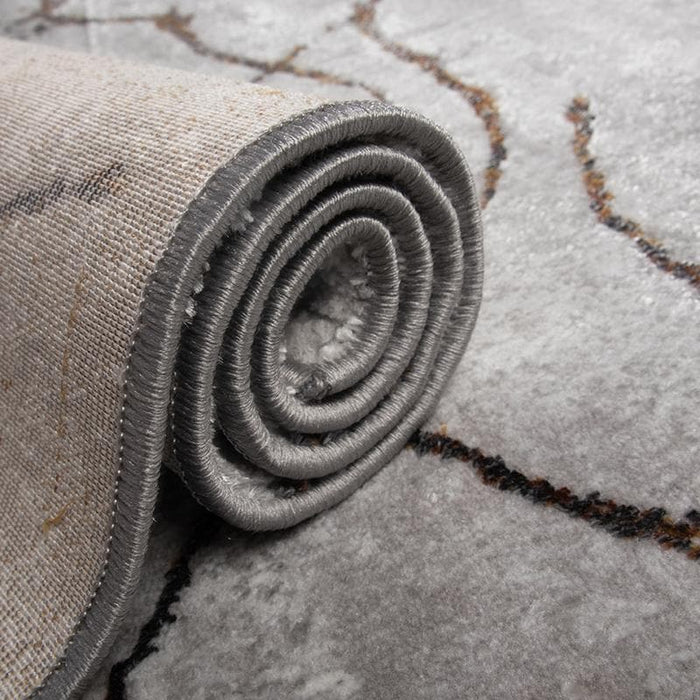 Star Modern Crack Grey Rug - Kristal Carpets