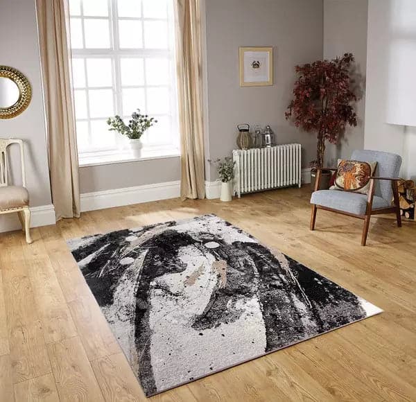 Diva Grey Brush Rug - Kristal Carpets