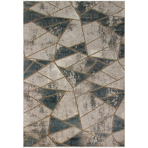Star Modern Beige Green Triangle Rug - Kristal Carpets