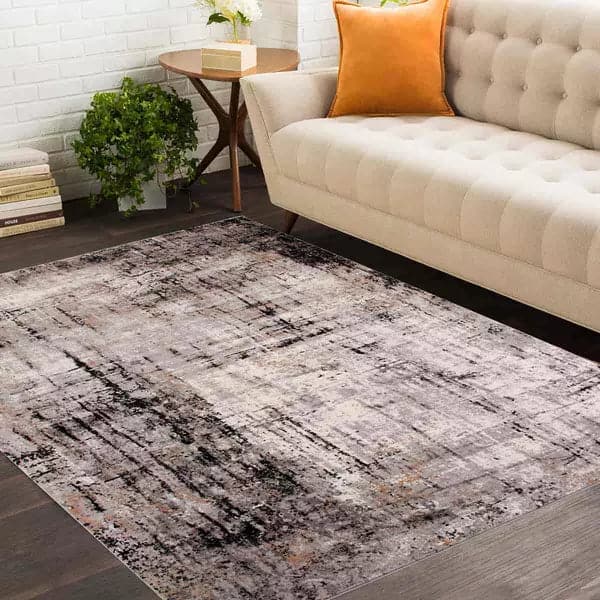 Diva Grey Black Rug - Kristal Carpets