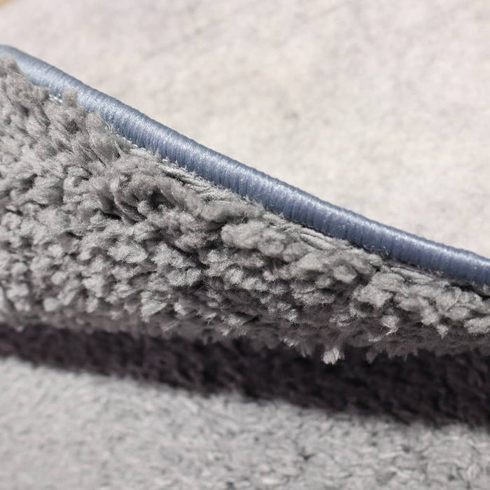 Halhal Polypropylene Shaggy Light Grey Rug 150x200 - Kristal Carpets