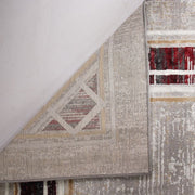 Star Modern Grey Wine Frame Rug - Kristal Carpets