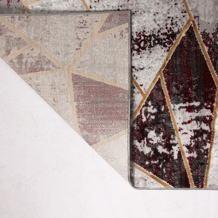 Star Modern Grey Triangle Rug - Kristal Carpets
