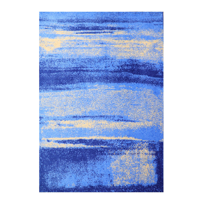Promo Frieze Blue Wave Rug 150x200 - Kristal Carpets