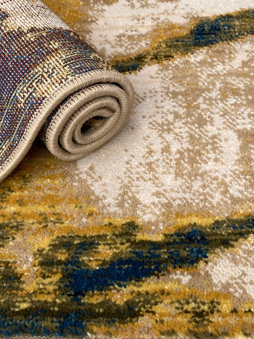 Mboss Plus Brown Leaf Rug - Kristal Carpets