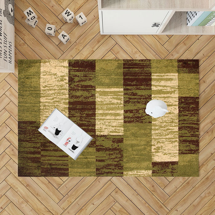 Promo Green Puzzle Rug - Kristal Carpets
