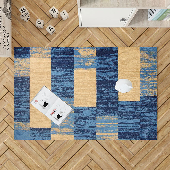 Promo Puzzle Blue Rug - Kristal Carpets