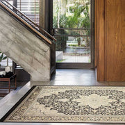 Tena Black Line Rug - Kristal Carpets