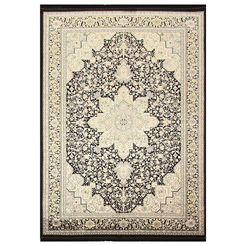 Tena Black Line Rug - Kristal Carpets