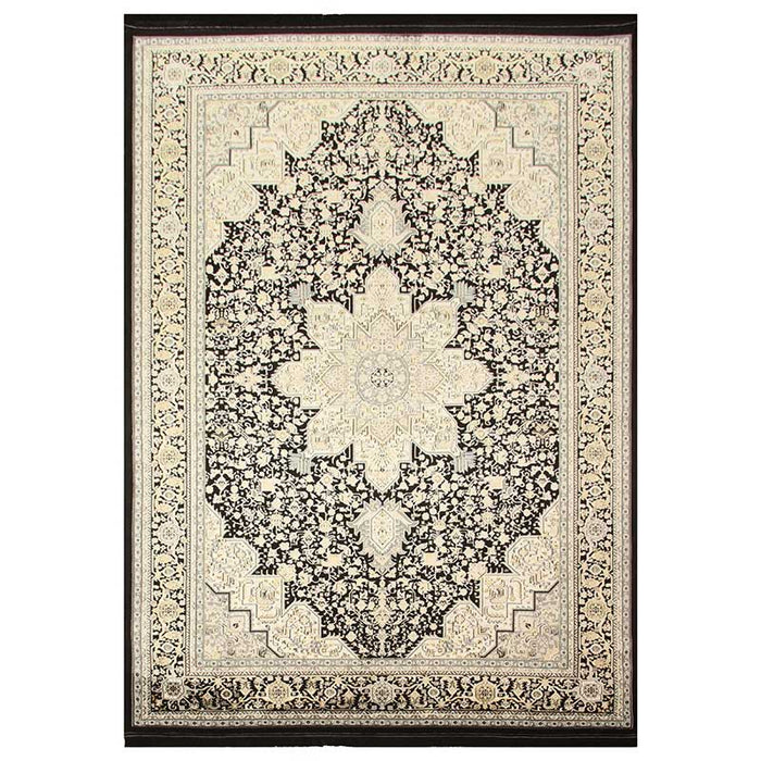 Tena Black Line Rug - Kristal Carpets