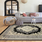 Tena Black Oriental Rug - Kristal Carpets