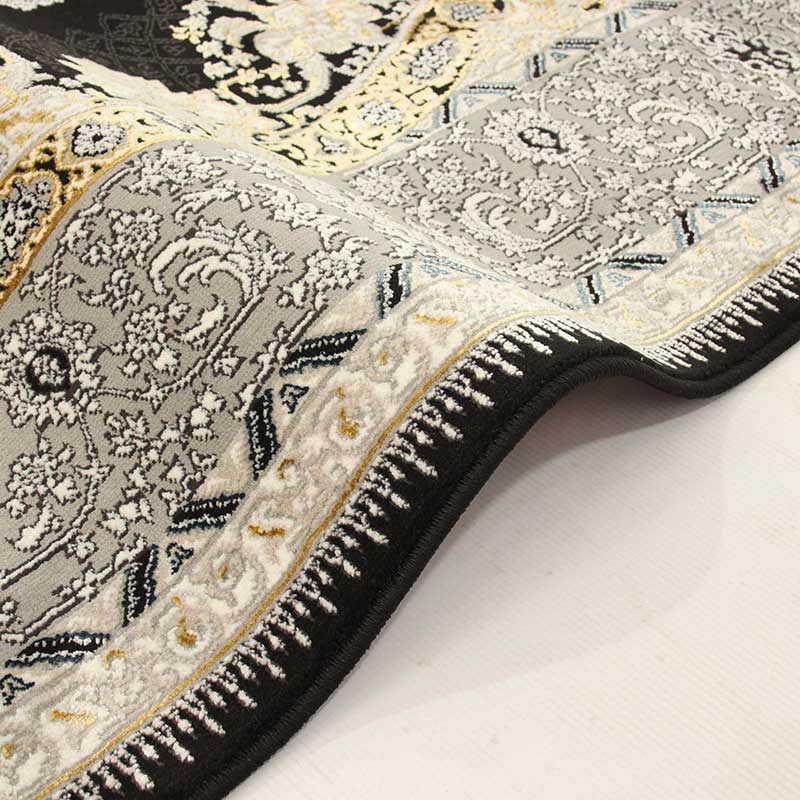 Tena Black Oriental Rug - Kristal Carpets