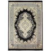 Tena Black Oriental Rug - Kristal Carpets