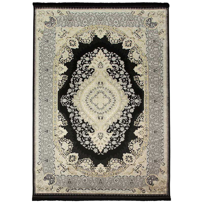 Tena Black Oriental Rug - Kristal Carpets