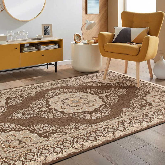 Tena Brown Palace Rug - Kristal Carpets