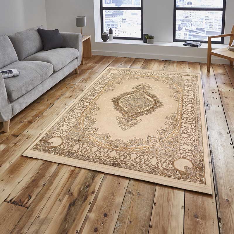 Tena Cream Palace Rug - Kristal Carpets