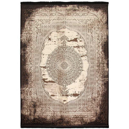 Trend Black Pattern Rug - Kristal Carpets