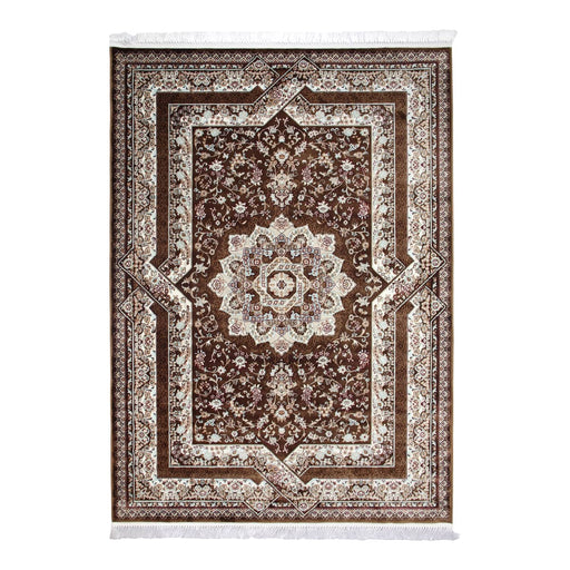 Anatolia Brown Strip Rug - Kristal Carpets