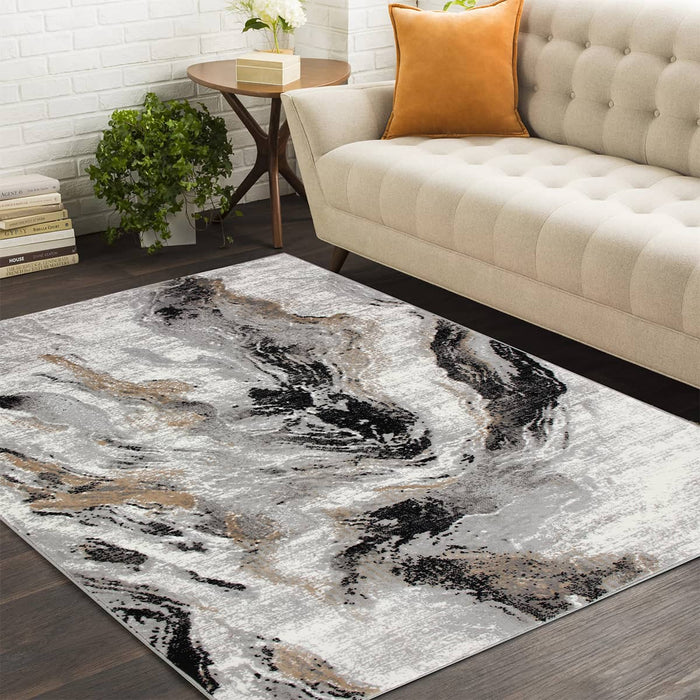 Merry Dark Volcano Rug - Kristal Carpets