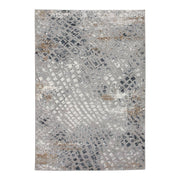 Merry Blue Square Grey Rug - Kristal Carpets