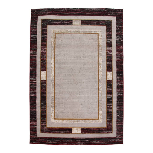 Star Frame Burgundy Rug - Kristal Carpets