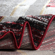 Star Frame Burgundy Rug - Kristal Carpets