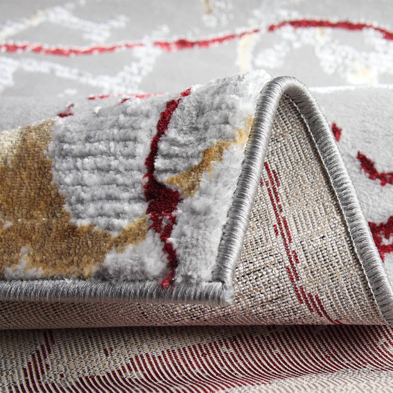 Star Slit Red Rug - Kristal Carpets