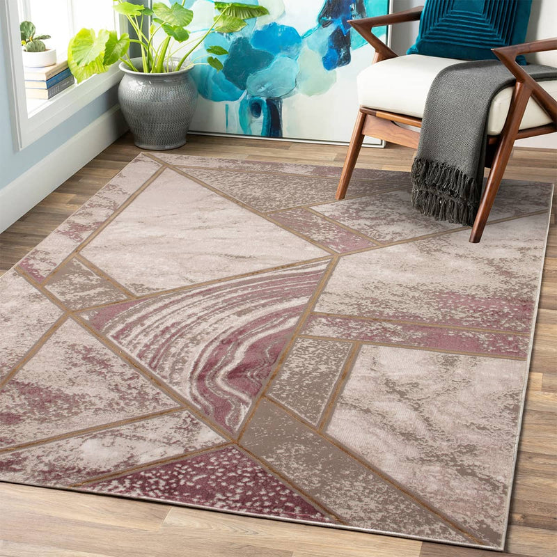 Star Wave Pink Rug - Kristal Carpets
