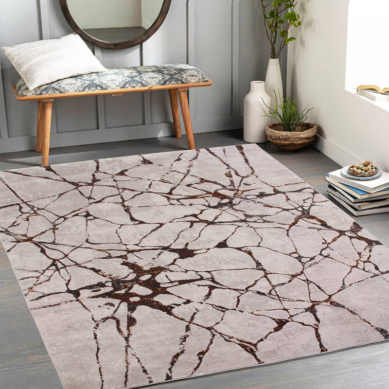 Star Slit Brown Rug - Kristal Carpets