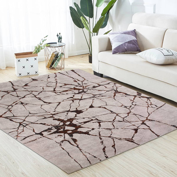Star Slit Brown Rug - Kristal Carpets