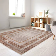 Star Frame Brown Rug - Kristal Carpets